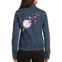 Dandelion T  Shirt Dandelion Flamingo Cute Flamingos T  Shirt Ladies Denim Jacket | Artistshot