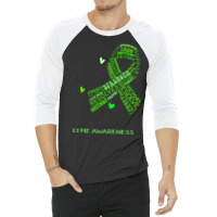 Lyme Awareness T  Shirt Lyme Awareness Her Fight Is Our Fight 2 3/4 Sleeve Shirt | Artistshot