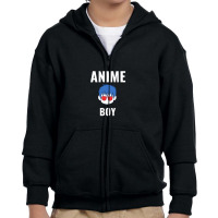 Anime Boy White Youth Zipper Hoodie | Artistshot