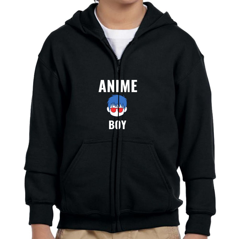 Anime Boy White Youth Zipper Hoodie by Perfect Designers | Artistshot