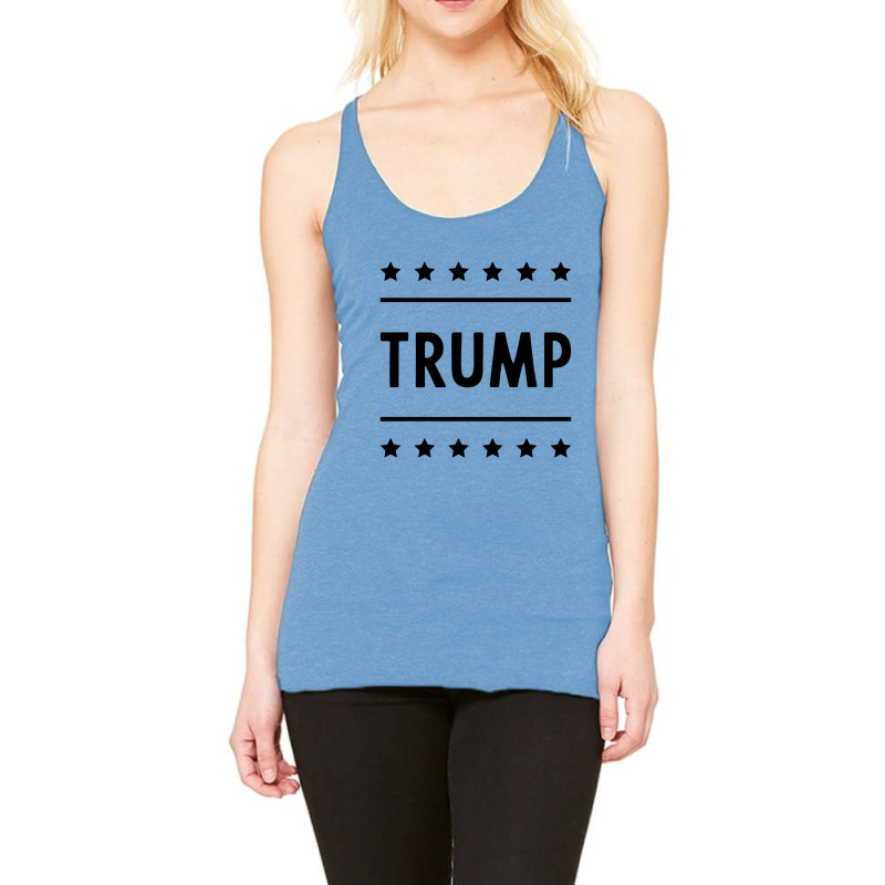 Donald Trump President 2020 - Usa Flag Gift Political Racerback Tank by Diogo Calheiros | Artistshot