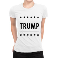 Donald Trump President 2020 - Usa Flag Gift Political Ladies Fitted T-shirt | Artistshot