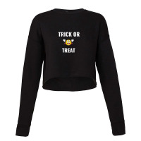 Trick Or Treat White Cropped Sweater | Artistshot