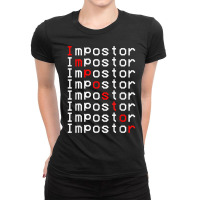 Impostor Repeated Gift Video Gamer Shirt Impostor Kinda Sus T Shirt Ladies Fitted T-shirt | Artistshot