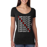 Impostor Repeated Gift Video Gamer Shirt Impostor Kinda Sus T Shirt Women's Triblend Scoop T-shirt | Artistshot