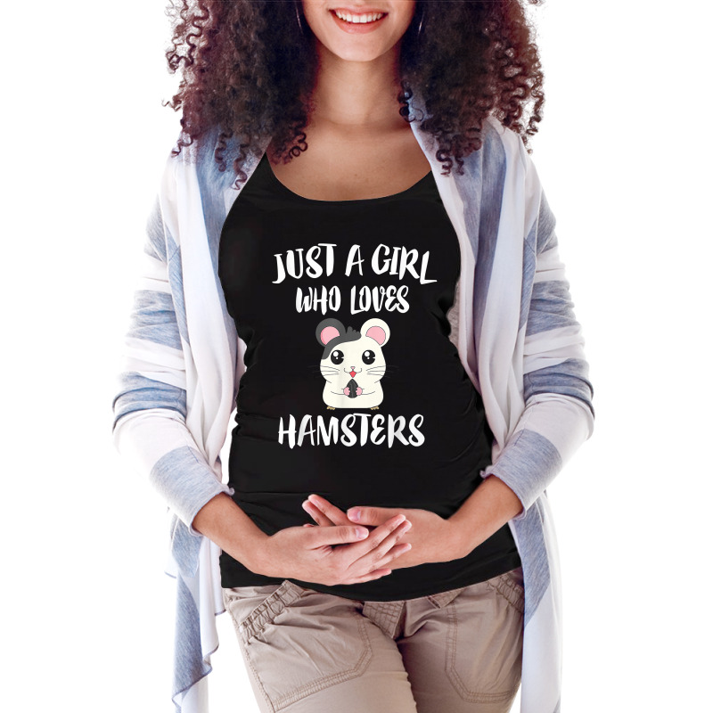 Just A Girl Who Loves Hamsters Animal Gift T Shirt Maternity Scoop Neck T-shirt by towamingle | Artistshot