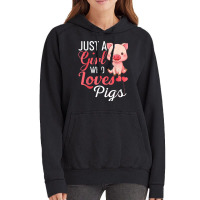 Just A Girl Who Loves Pigs Shirt Funny Pig Gift T Shirt Vintage Hoodie | Artistshot