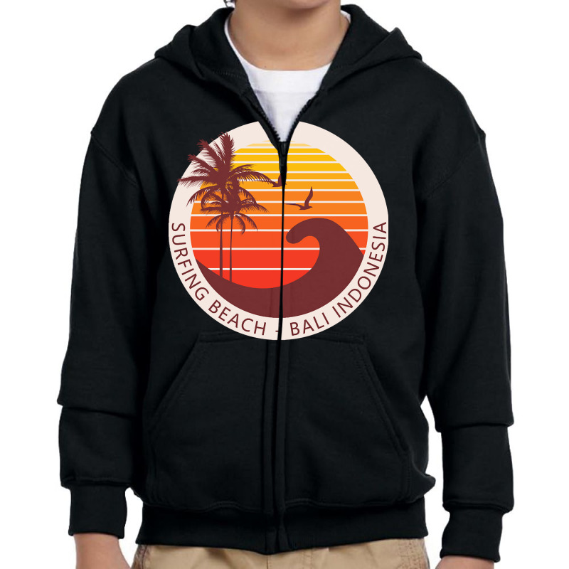 Summer Surfing T  Shirt Surfing Beach Bali Indonesia T  Shirt Youth Zipper Hoodie | Artistshot