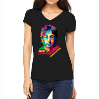 Lennon Pop Art Women's V-neck T-shirt | Artistshot