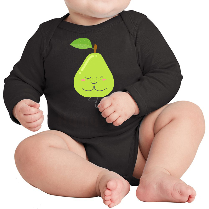 Namaste Meditation T  Shirt Namaste Pear, Meditation, Yoga T  Shirt Long Sleeve Baby Bodysuit by myrtie71155 | Artistshot