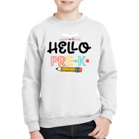 Hello Pre K Black Youth Sweatshirt | Artistshot