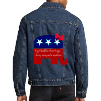 A Girl Should Be Classy Sassy And Republican  Classic T S Men Denim Jacket | Artistshot