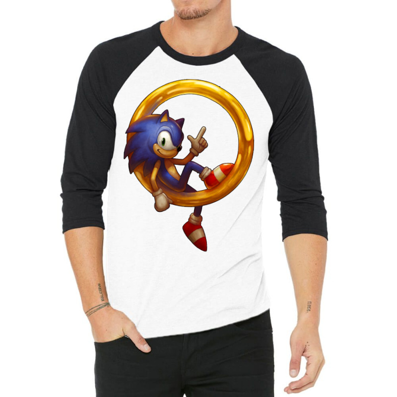 Custom Super Sonic 3/4 Sleeve Shirt By Cm-arts - Artistshot