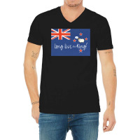New Zealand  Long Live The King Long Sleeve T Shirt V-neck Tee | Artistshot