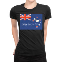 New Zealand  Long Live The King Long Sleeve T Shirt Ladies Fitted T-shirt | Artistshot