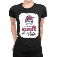 Nurse T  Shirt Nurse Life Leopard Registered Nurse, Cna, Nursing Schoo Ladies Fitted T-shirt | Artistshot