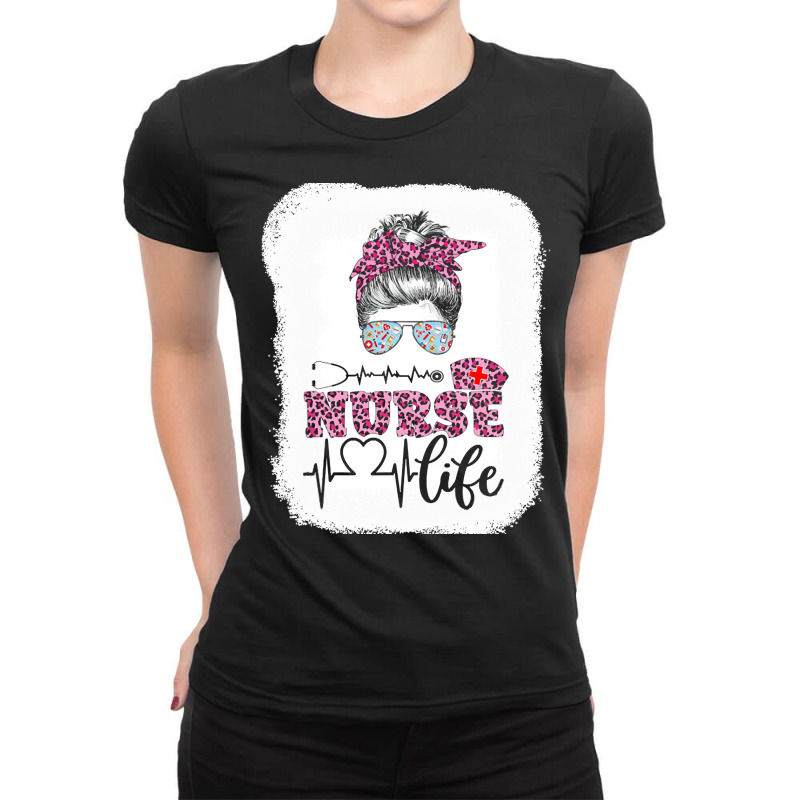 Nurse T  Shirt Nurse Life Leopard Registered Nurse, Cna, Nursing Schoo Ladies Fitted T-shirt | Artistshot