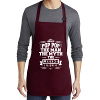 Pop Pop The Man The Myth The Legend Medium-length Apron | Artistshot