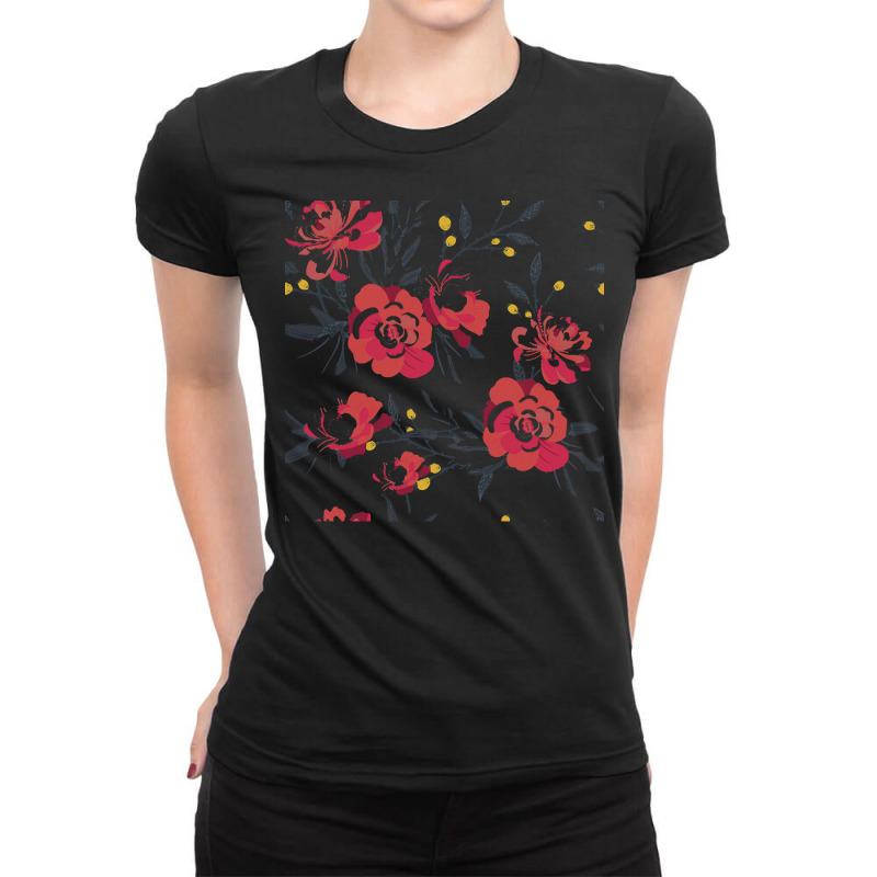 Spring Blooms T  Shirt Spring Blooming Petals T  Shirt Ladies Fitted T-Shirt by graysonmante940 | Artistshot