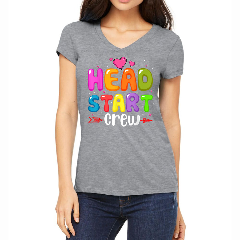 Head Start Crew Teacher Early Childhood Education Preschool T Shirt Women's V-Neck T-Shirt by emaliekrein | Artistshot