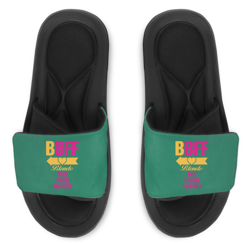 Blonde Best Friend Forever Left Arrow. Slide Sandal | Artistshot