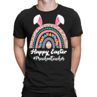 Teaching Easter Egg School Student T  Shirt Happy Easter Rainbow Leopa T-shirt | Artistshot