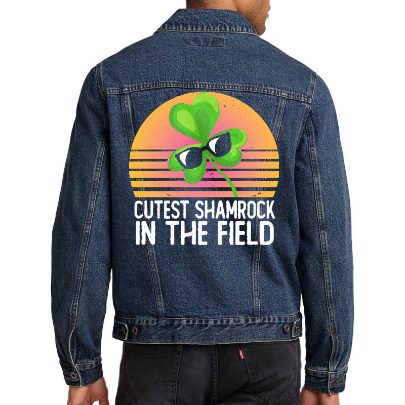 Unknown T  Shirt St Patricks Day Cutest Shamrock In The Field Kids Tod Men Denim Jacket | Artistshot