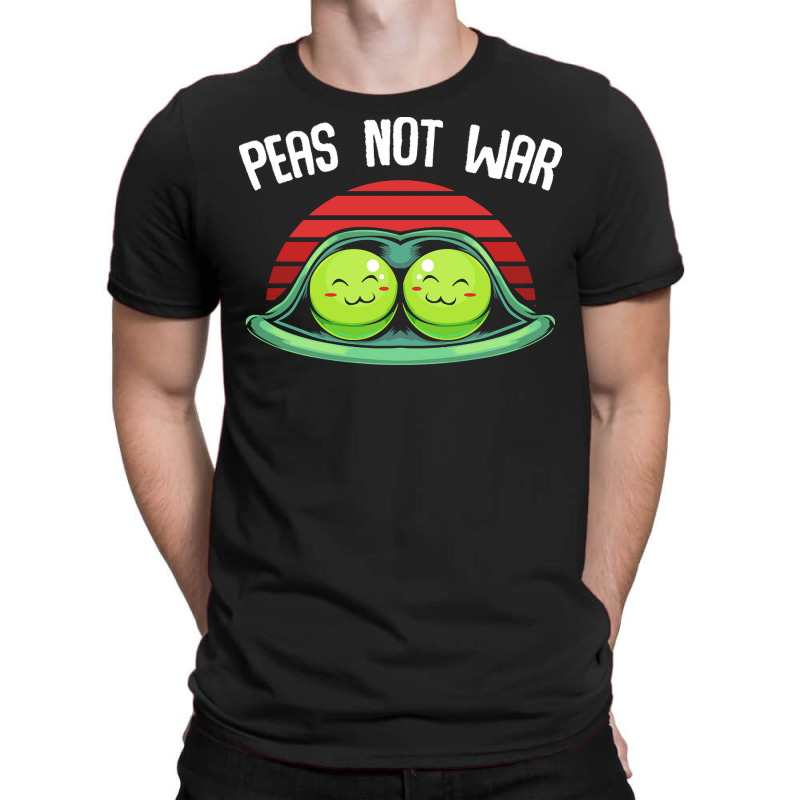 Vegetables T  Shirt Peas   Peas Not War   Cute Kawaii Pea Pun T  Shirt T-shirt | Artistshot