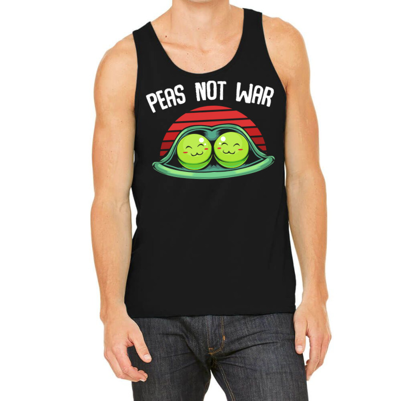 Vegetables T  Shirt Peas   Peas Not War   Cute Kawaii Pea Pun T  Shirt Tank Top | Artistshot