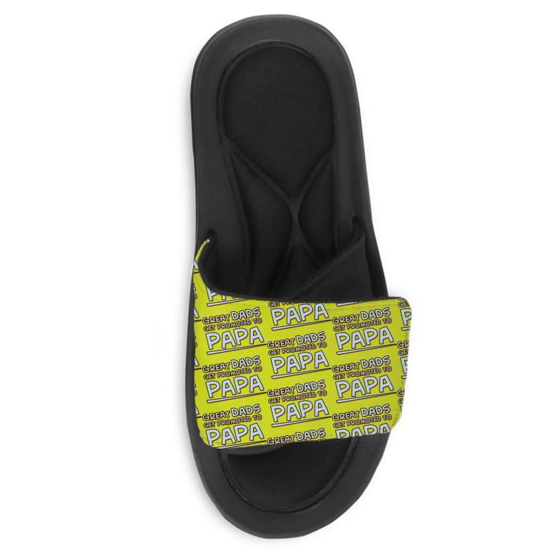 Great Dads Get Promoted To Papa Slide Sandal | Artistshot