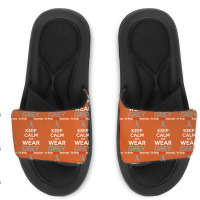 Keep Calm And Wear Grey (for Brain Cancer Awareness) Slide Sandal | Artistshot