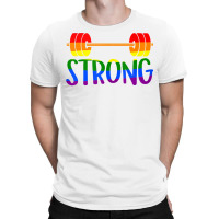 Gay Pride Strong Gym Rainbow Barbell Tank Top T-shirt | Artistshot