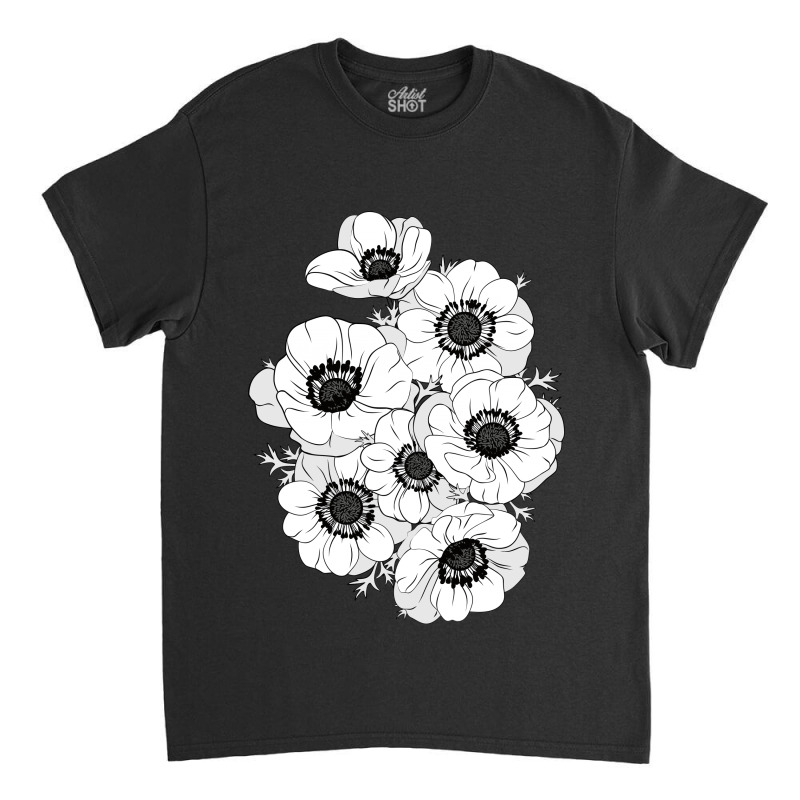 White Anemones Classic T-shirt by lents | Artistshot