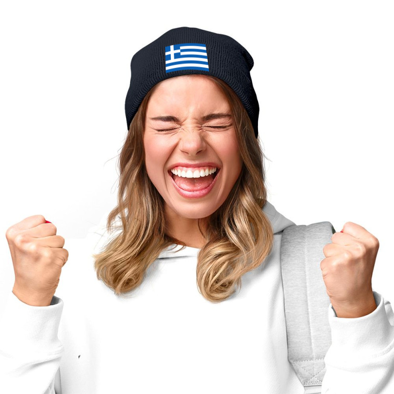 Country Flag And Emblem - Greece 8'' Beanie By Cikotan - Artistshot