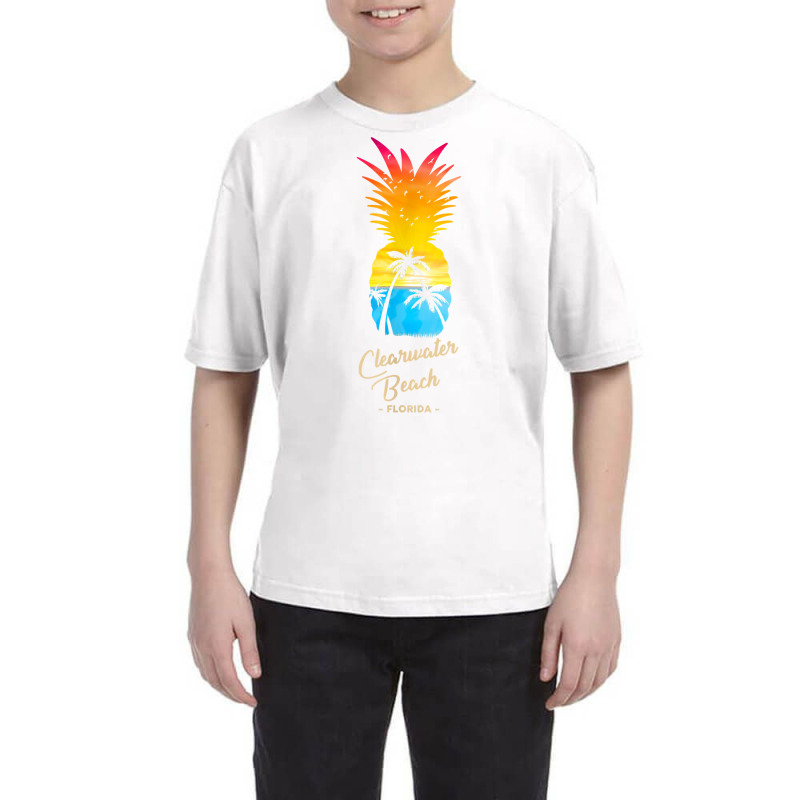 Clearwater Beach   Florida Souvenir   Pineapple Sunset T Shirt Youth Tee by kogmor58594 | Artistshot