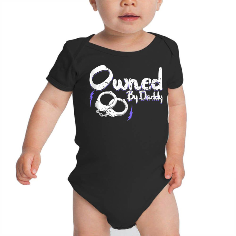 Owned By Daddy Bdsm Submissive Kinky Ddlg Handcuffs Tank Top Baby Bodysuit | Artistshot