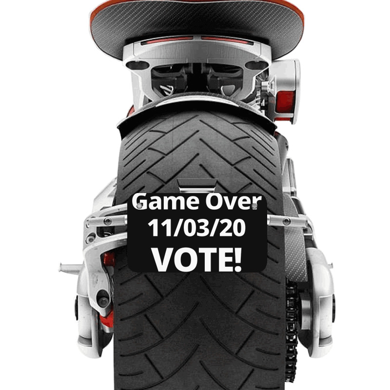 Game Over 11 03 20 Vote Motorcycle License Plate | Artistshot