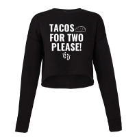 Tacos For Two Please Pregnancy Announcement White Cropped Sweater | Artistshot