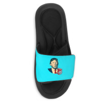 Donald Trump Celebrating 4th Of July Slide Sandal | Artistshot