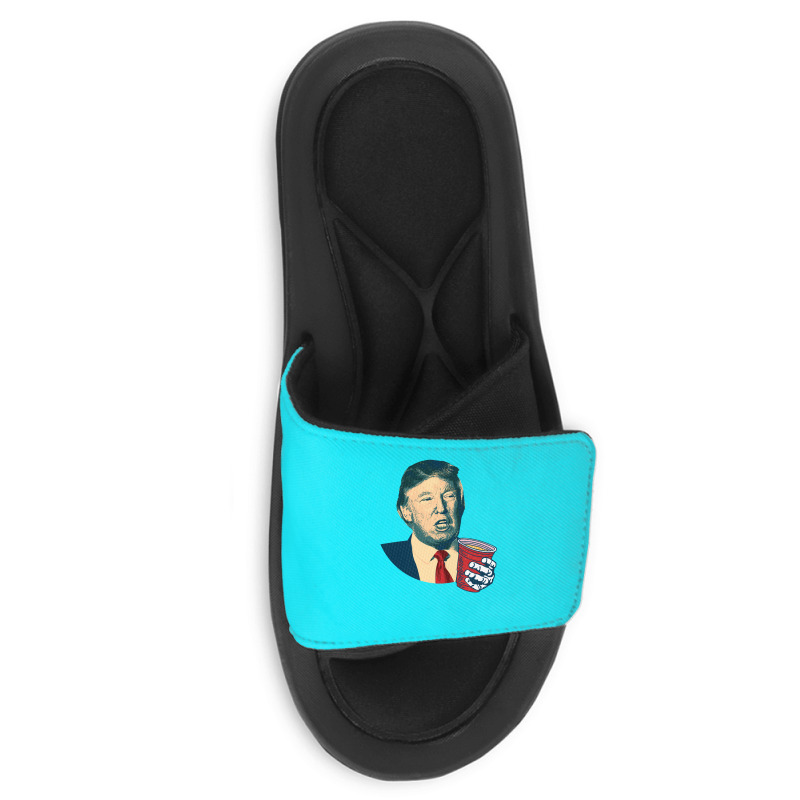 Donald Trump Celebrating 4th Of July Slide Sandal | Artistshot