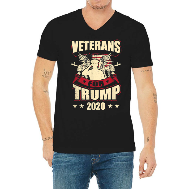 Veterans For Trump 2020 V-neck Tee | Artistshot