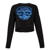 Electric Blue Skull Cropped Sweater | Artistshot