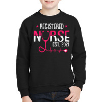 Registered Nurse Est 2021 Nursing Student Rn Graduation Gift T Shirt Youth Sweatshirt | Artistshot