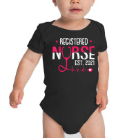 Registered Nurse Est 2021 Nursing Student Rn Graduation Gift T Shirt Baby Bodysuit | Artistshot