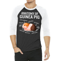 Anatomy Of Guinea Pig Cute Furry Potato Mom Cavy Mama Mother T Shirt 3/4 Sleeve Shirt | Artistshot