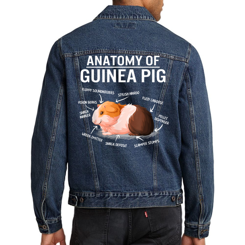 Anatomy Of Guinea Pig Cute Furry Potato Mom Cavy Mama Mother T Shirt Men Denim Jacket | Artistshot