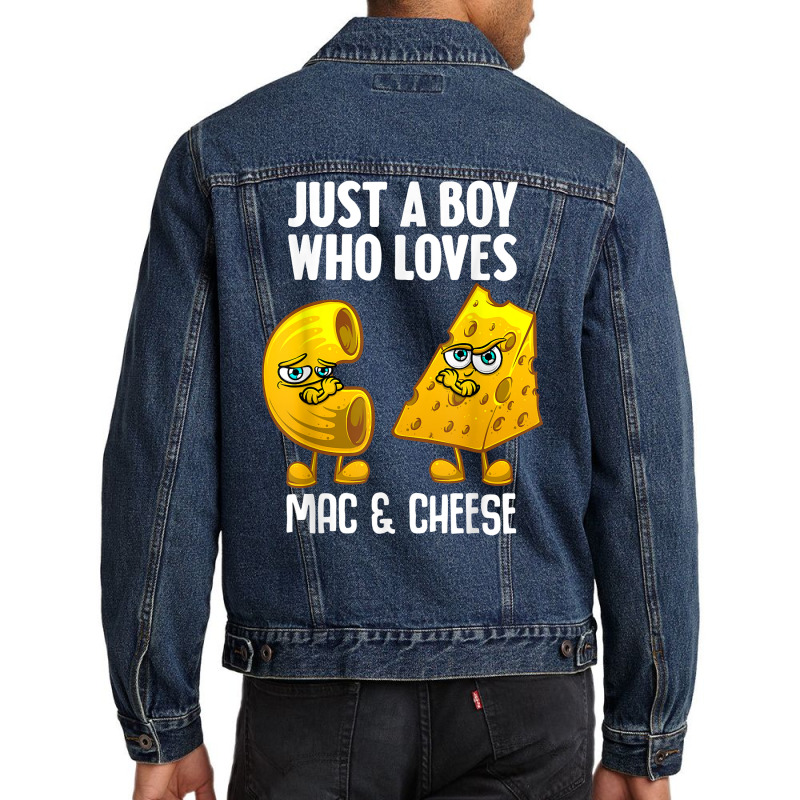 Funny Mac And Cheese Design For Boys Men Macaroni Cheese T Shirt Men Denim Jacket | Artistshot