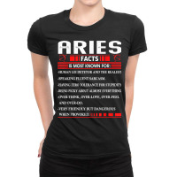 Aries Zodiac Birthday Aries Facts Gift Funny T Shirt Ladies Fitted T-shirt | Artistshot