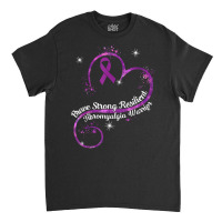 Brave Strong Resilient Fibromyalgia Warrior Awareness Purple T Shirt Classic T-shirt | Artistshot