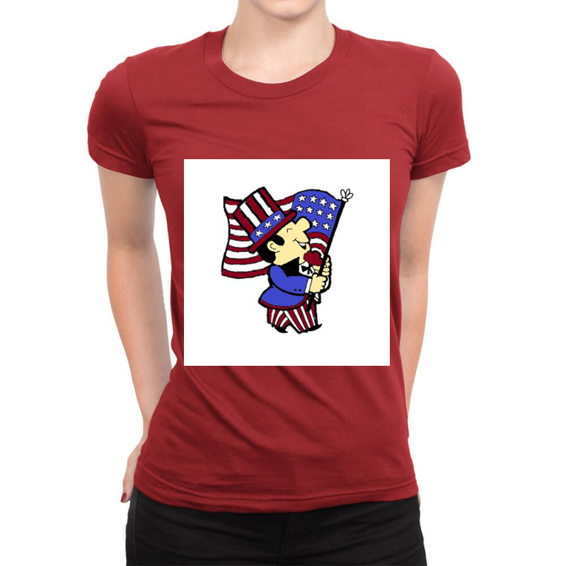 Labor Day  Uncle Sam Ladies Fitted T-Shirt by Artango | Artistshot